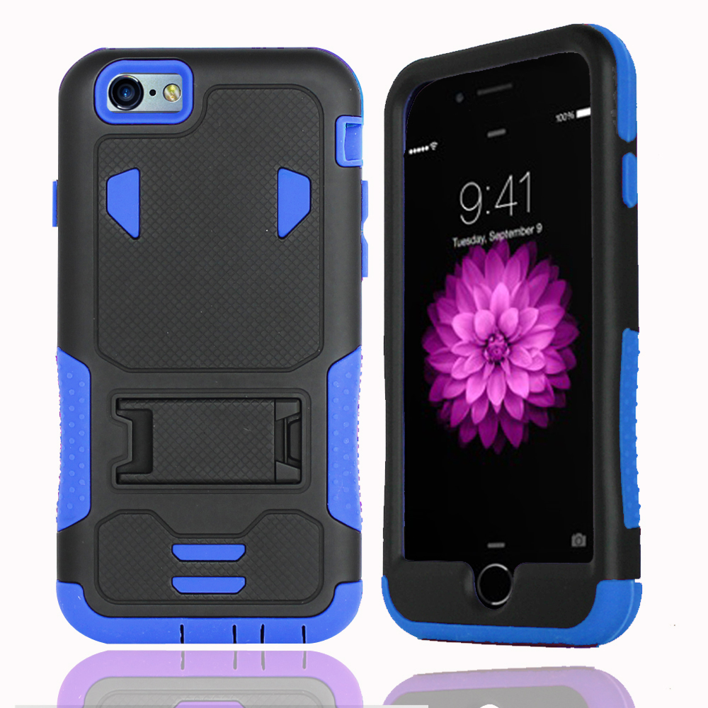 IPhone 6 / 6S Impact Silicone Case Dual Layer with Stand