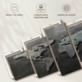 thumbnail image 6 of Elephant Stock Scratched Steel World Map Wall Art - Horizontal Multi Panel Canvas - Living Room Wall Decor - Map Multi Panel - Silver And Gray Decor - 92" x 42", 6 of 8