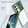 thumbnail image 5 of for Samsung Galaxy S24 Ultra Case, Stylish Slim Crystal Clear PC Back + TPU Silicone Case with Sliding Camera Cover Anti-fingerprint Shockproof Phone Cases for Samsung Galaxy S24 Ultra, Olive, 5 of 6