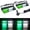 Green/White, variant on 2-In-1 Dash Lights - 2 X 7.3 Inches, 16 Leds, Windshield Visor Safety Light Bars for Off-Road Trucks, Construction Vehicles, Without Battery