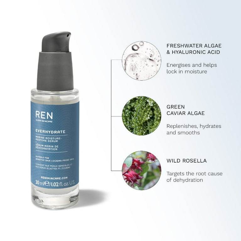 REN - Everhydrate Marine Moisture-Restore Serum 1.02 oz. - Walmart.com