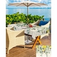thumbnail image 5 of Outdoor Tablecloth with Umbrella Hole Zipper,Lemon Eucalyptus Leaves Summer Fruit Waterproof Zippered Table Cloth for Rectangle Tables,Pastoral Floral Retro Letter Patio Table Covers for Indoor Pinic, 5 of 6