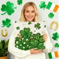 thumbnail image 5 of romoty St. Patrick's Day Throw Pillow Cover, 18 x 18 Inch Lucky Irish Shamrock Cushion Case, Green Farmhouse Pillowcase Decor for Couch and Sofa, 5 of 6