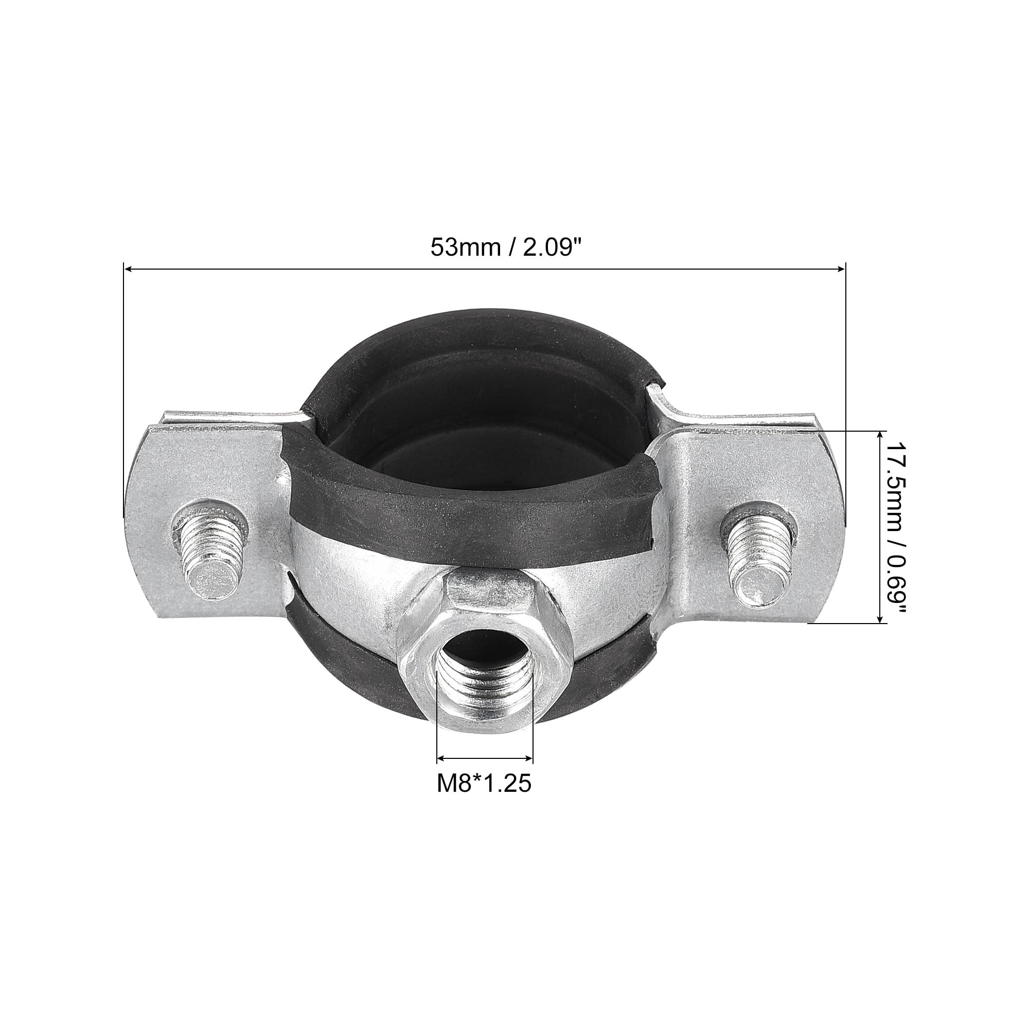 Unique Bargains Adjustable Pipe Bracket Clamp, Wall Ceiling Mount Iron Pipe Strap Support 25mm