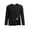 Black, variant on Men's Post Shoulder Surgery Recovery Shirts Full Tear Away Long Sleeve Snap Chemo Port Access Shirt