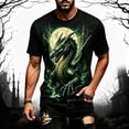 thumbnail image 3 of Halloween T Shirts for Men Short Sleeve Crewneck Casual Dragon Graphic Tee Shirt, 3 of 5