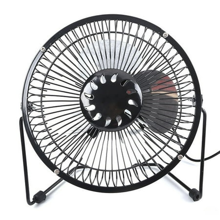 - Tuscom Battery Operated Recahrgeable Desk Fan for Home Camping Hurricane,Battery Powered USB Fan with Metal Frame,4 aluminum fan leaves Quiet Portable Fan with Capacity & Strong Airflow