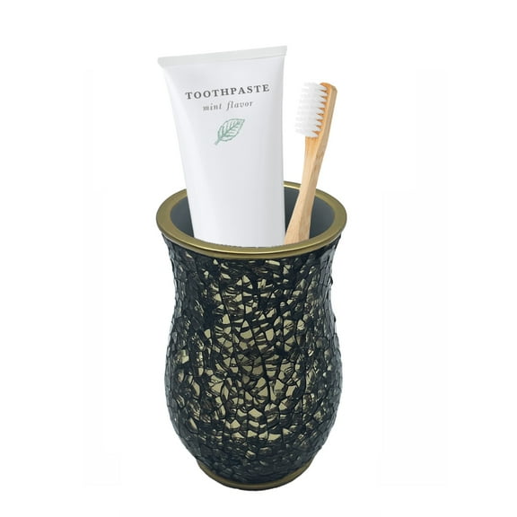 Cameo Tumbler for Mouth Rinsing , Holds Your Toothbrushes and Toothpaste - Great Makeup Brush Holder, Non-Slip Protective Silicone Feet