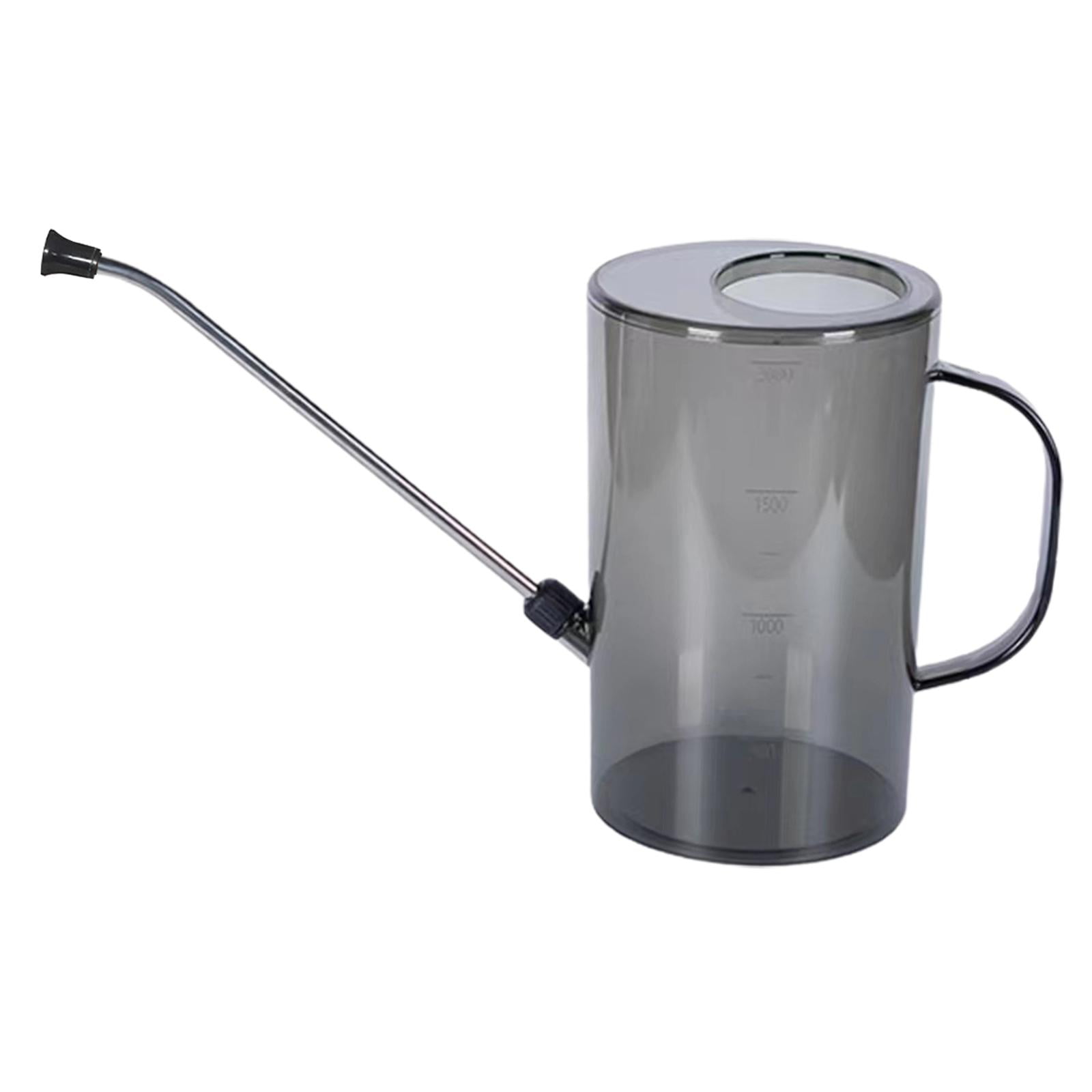figatia 2000ml Indoor Watering Can Indoor Watering Equipment Portable Plant Watering Can Long Nozzle for Flower Bonsai Indoor Outdoor Gray