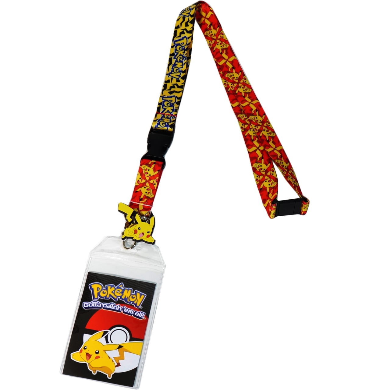 Pokemon Pikachu Attack Exclusive Lanyard with ID Badge Holder & Charm