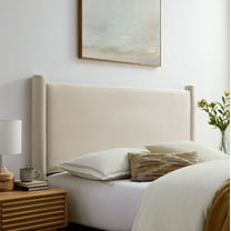 Modway Rael Performance Velvet Queen Headboard in Alabaster