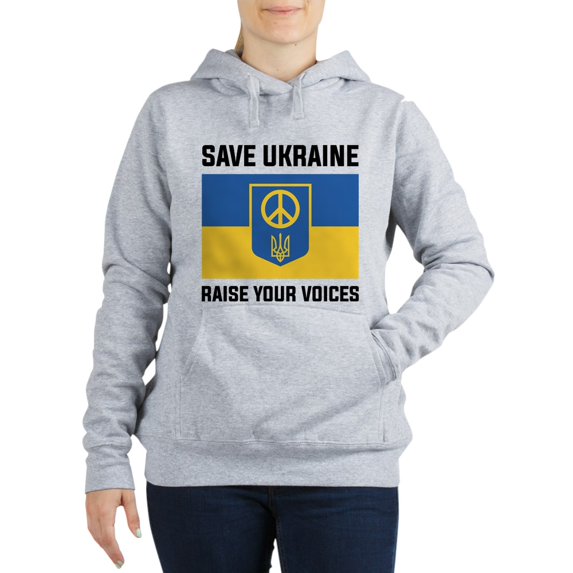 CafePress - Save Ukraine Raise Your Voices Women's Hooded Swea - Women's Hooded Sweatshirt