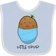 thumbnail image 3 of Inktastic Little Spud Blue Boys or Girls Baby Bib, 3 of 4