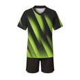thumbnail image 2 of ITSAME Boys Girls Football Training Outfits Breathable V-Neck Top and Shorts 2-Piece Kids Soccer Uniform Set Green Size 4T, 2 of 9
