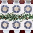 thumbnail image 4 of Blue Flower Round Placemat Set of 4, Non-Slip Heat Resistant & Waterproof Plate Pads for Dinner Table Table Placemats, 15.4 in Home Decor, 4 of 6