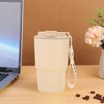thumbnail image 4 of TIMIFIS Tissue Boxs 316 Stainless Steel Coffee Cup Double Layer Vacuum Insulated Cup Car Mounted with Lifting Rope Convenient Cup Insulated Water Cup Coffee Cup 480Ml Kitchen Gadgets, 4 of 6