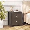 thumbnail image 4 of Gymax 2PCS Modern Nightstand w/ Storage 2 Drawers & Support Legs for Bedroom White, 4 of 9