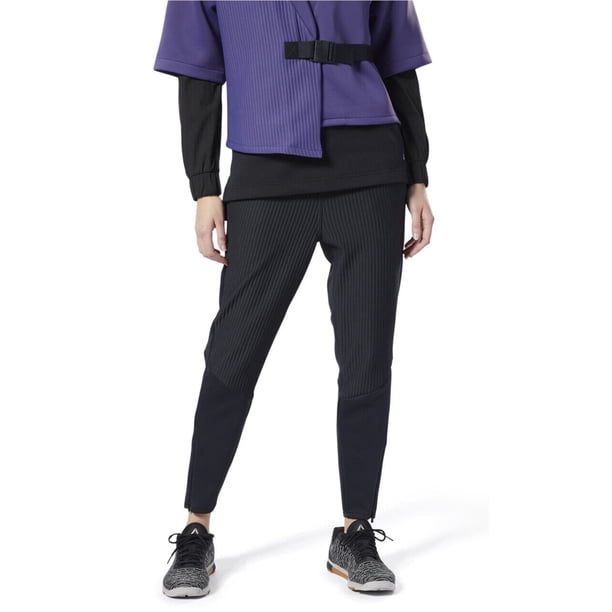 Reebok Womens Deltapeak Straight Leg Casual Pants, black, XS