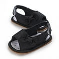 thumbnail image 2 of Zwiiyzr 2024 Baby Girls Sandals Infant Toddler Shoes Open Toe Slip On Summer Outside Wear Non-Slip Breathable Sandals 6-12 Months Black, 2 of 4