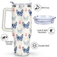 thumbnail image 3 of Stylish Dog Pattern Travel Mug - 40oz Leakproof Tumbler with Straw & Handle - Ideal Gift for Women Who Love Puppies, 3 of 7
