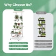 thumbnail image 6 of Costway 4-Tier Hanging Plant Stand Ladder Plant Shelf with Hanging Bar & Trellis, 6 of 10