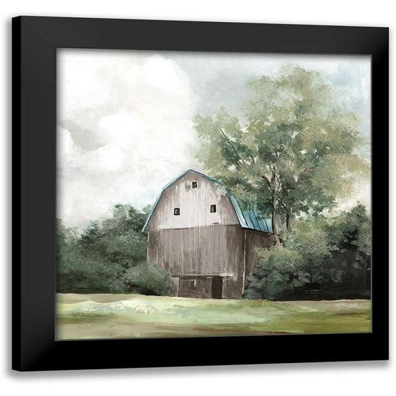 Pearce, Allison 12x12 Black Modern Framed Museum Art Print Titled - Grey Barn