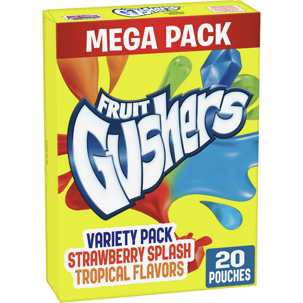 Gushers, Strawberry Splash and Tropical Flavors, 20 Pouches