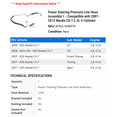 thumbnail image 2 of Power Steering Pressure Line Hose Assembly 1 - Compatible with 2007 - 2012 Mazda CX-7 2.3L 4-Cylinder 2008 2009 2010 2011, 2 of 2