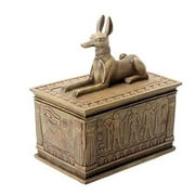 Ancient Egyptian Sandstone Anubis God of the Afterlife Jewelry Trinket Box