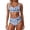 Blue, variant on Bikini Sets for Women Sporty Push up Top High Waisted Tummy Control Bottoms Bathing Suit for Sun Beach Summer 2 Piece Swimwear Green L