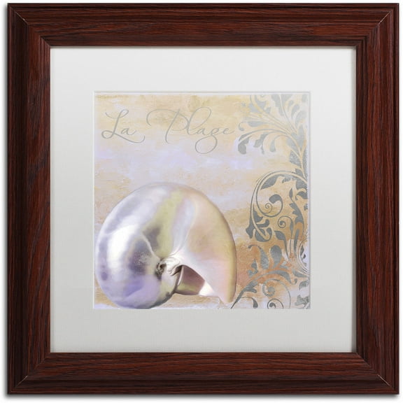 Trademark Fine Art "Painted Sea IV" Canvas Art by Color Bakery White Matte, Wood Frame