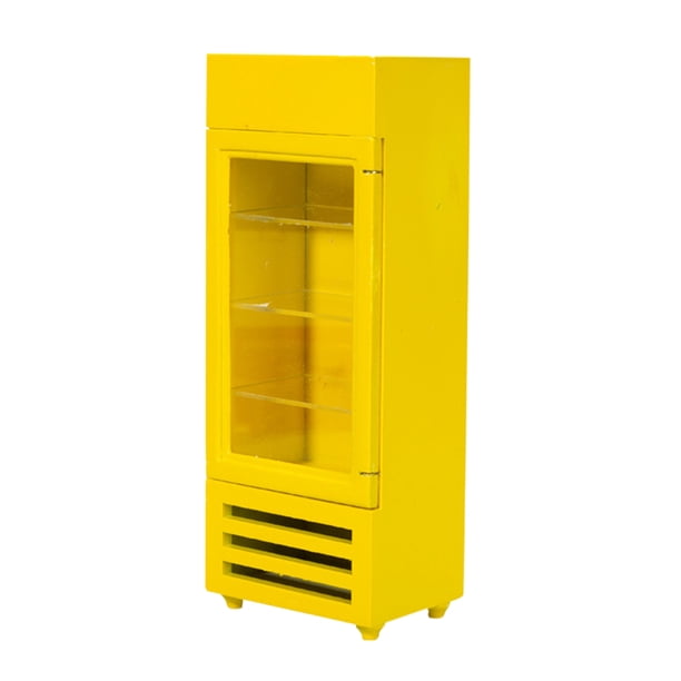 Refrigerador de casa de muñecas, refrigerador de cocina en miniatura para manualidades DIY para niños JShteea El nuevo