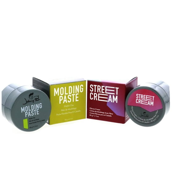 Johnny B Fibrous Street Cream & Molding Paste 3 Oz KIT