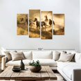 thumbnail image 3 of Elephant Stock Western Cowboys Wall Art - Horizontal Multi Panel Canvas - Living Room Wall Decor - Our America Multi Panel - Orange And Green Decor - 75" x 48", 3 of 8