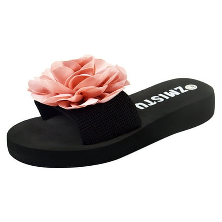 

nsendm Long Slipper Socks for Women Slippers Beach Wedges Shoes Ladies Outdoor Sandals Slippers for Older Women Pink 7