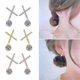 thumbnail image 3 of Superllamativas en forma de X para pendientes de diamantes de imitación Pendientes colgantes con borlas de diamantes, 3 of 5