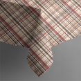 thumbnail image 5 of Beige Brown and Red Checkered Pattern Square Tablecloth,Waterproof Square Table Cover,Wipeable Spillproof Washable Table Cover for Home Kitchen Party Decor 60"x60"(152x152cm), 5 of 6