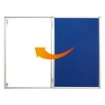 thumbnail image 4 of XIWODE Enclosed Bulletin Board with Aluminium Frame, Blue Fabric Notice Boards Cabinet, 36 x 24 Inch (8 x A4), 10 Colorful Push Pins Included for Display and Presentation, 4 of 6