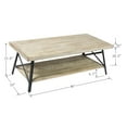 thumbnail image 6 of Artum Hill Hudson Rectangle Whitewash 48" Coffee Table with Storage Shelf and Metal Frame, 6 of 6