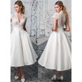 thumbnail image 1 of Vestido de fiesta de manga corta con cuello en V, costura de encaje blanco, temperamento de moda europea y americana, nuevo estilo de verano, 1 of 3
