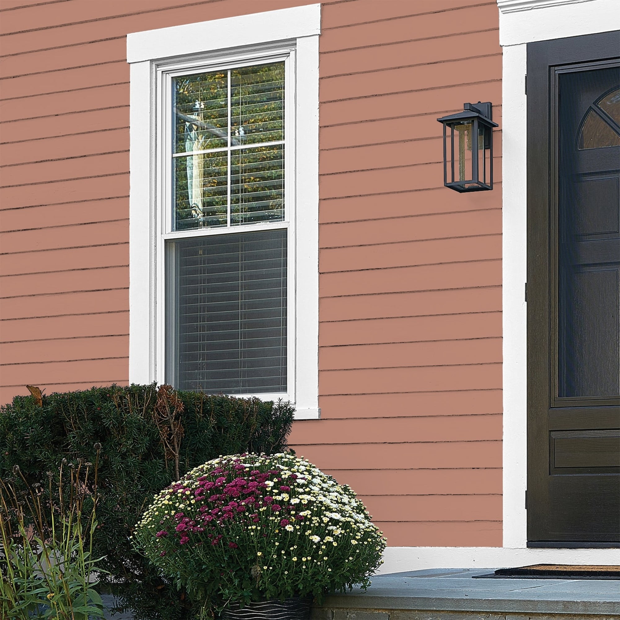 Glidden HEP Big Cypress / Orange Flat Exterior Paint with Primer, 1 Gallon