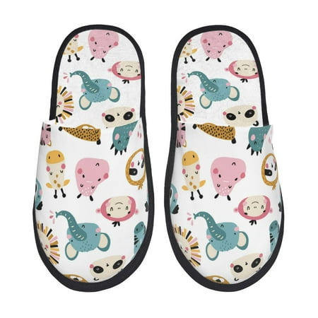 

Slippers for Women Men Cartoon animals A Warm Womens Mens House Shoes Bedroom Slippers Fuzzy Memory Foam Slippers Winter House Indoor Shoes Aesthetic Dorm Slippers