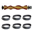 thumbnail image 2 of Replacement Part For Oreck Models XL21, XL21-600, 21-700, 21-750 Vacuum Cleaner 12 1/4 Clear Wood Red Bristle Brushroll With 6PK Heavy Duty Flat Belts, 2 of 2