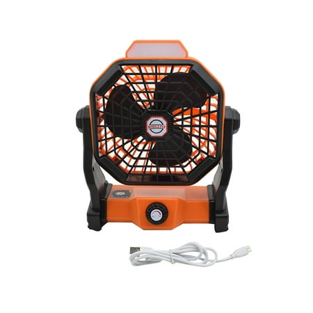 

Rechargeable Portable USB Camping Fan With LED Lights For Travel And Home