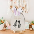 thumbnail image 2 of Easter Bunny Baby Footprint Keepsake Handmade Wooden DIY Decorative Desktop Ornament for Memorable Idea, 2 of 6