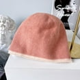 thumbnail image 5 of CoCopeaunt Autumn And Winter Australian Wool Pile Hat Women Literary Soft Hat Patchwork Edge Landlord Hat Macaron Knitted Hat, 5 of 6