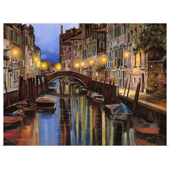 Great BIG Canvas | Rolled Guido Borelli Poster Print entitled Venezia All'Alba