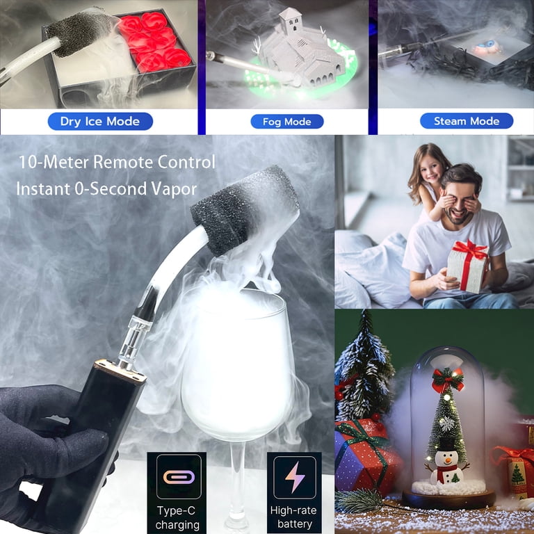 Mini Handheld Fog Machine - Wireless Remote Control, Battery Powered ...