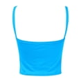 thumbnail image 7 of ChoXxx Women's Sexy Slim Fit Crop Camisole Built In Bra Sleeveless Tank Top Stretchy Summer Fashion Blue S, 7 of 7