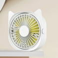 thumbnail image 2 of Frogued Silent Fan 360 Degree Rotation Mute Three-speed Adjustment Strong Wind USB Charging Cooling Portable Powerful Handheld Fan Office Accessory (Blue), 2 of 13